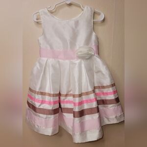 Elegant Pink and White 2T Dress
